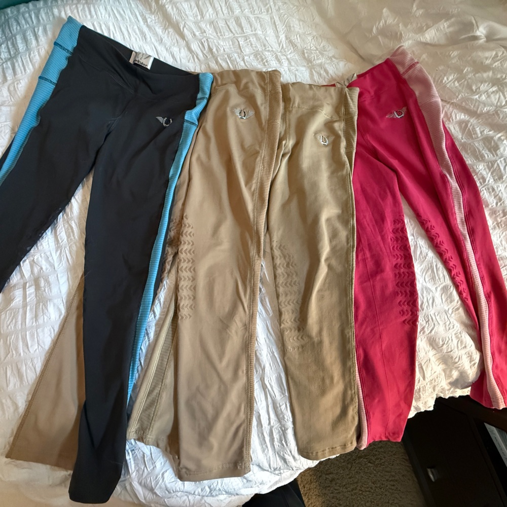 Kids Equestrian riding pants four pairs YL